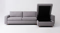 Reva 2-Piece Sectional Sleeper Sofa with Storage Chaise - Fabric