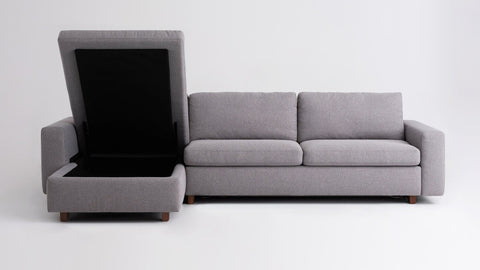 Reva 2-Piece Sectional Sleeper Sofa with Storage Chaise - Fabric