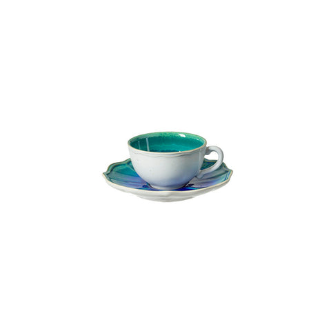 Dori Tea cup and saucer - 6 oz. - Atlantic blue