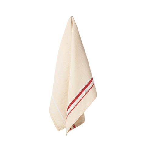 Kitchen Towels - French Stripes Set 2 - Classic red