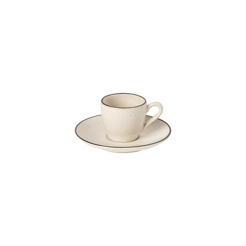 Augusta  Coffee cup and saucer - 0.08 L | 3 oz. - Natural-black