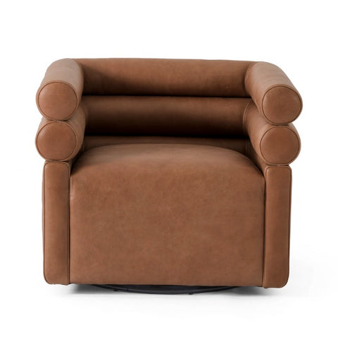 Evie Swivel Chair - Palermo Cognac