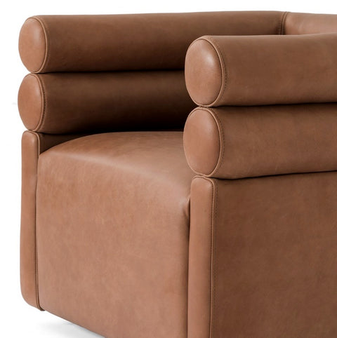 Evie Swivel Chair - Palermo Cognac