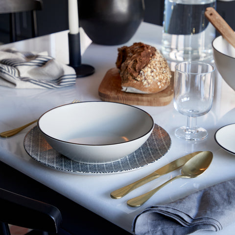 Augusta  Pasta bowl - 21 cm | 8'' - Natural-black