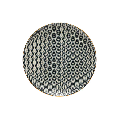 Augusta  Dinner plate - 27 cm | 11'' - Diamond weave-gold