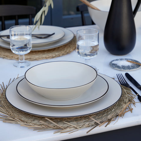 Augusta  Dinner plate - 27 cm | 11'' - Natural-black
