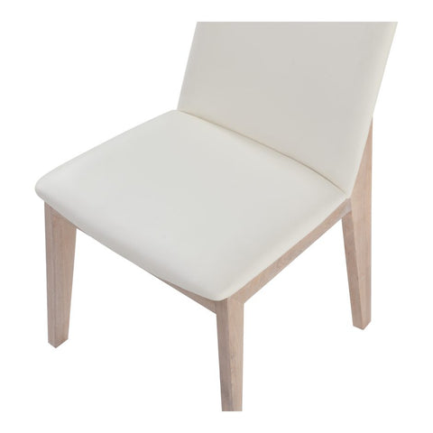Deco Oak Dining Chair Cream White PVC