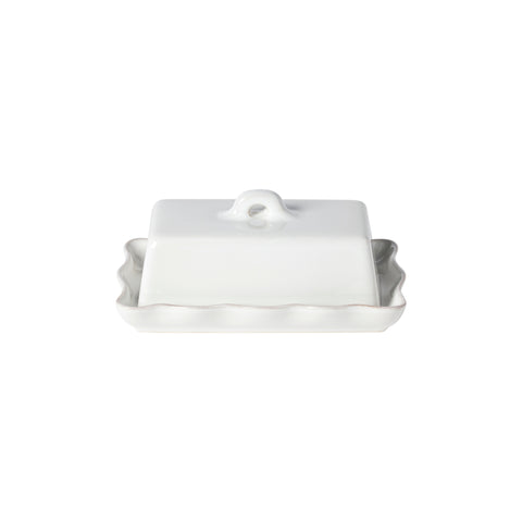 Cook & Host Rect. butter dish - 19 cm | 8'' w/ lid - White