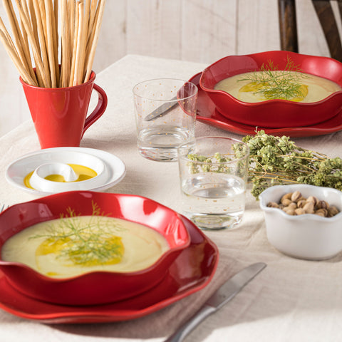 Cook & Host Soup/pasta bowl - 23 cm | 9'' - Red