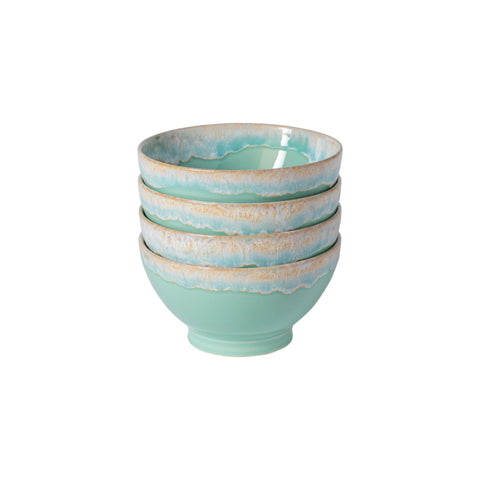 Latte Bowls  Set 4 latte bowls - 15 cm | 6'' - Aqua