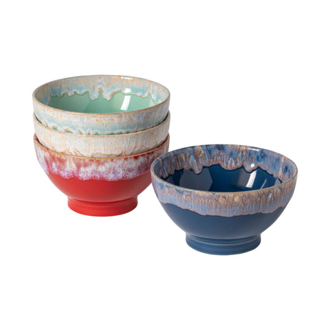 Latte Bowls  Set 4 latte bowls - 15 cm | 6'' - Multicolor