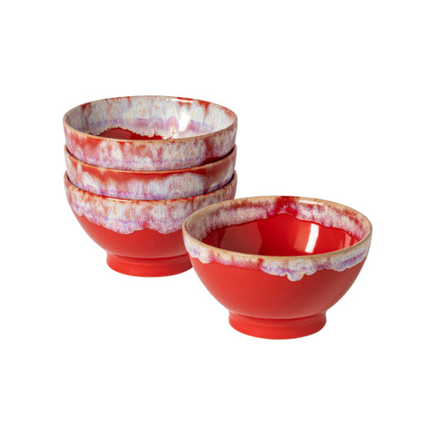 Latte Bowls  Set 4 latte bowls - 15 cm | 6'' - Red