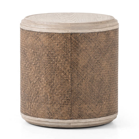 Kiara End table - Weathered Blonde Pine