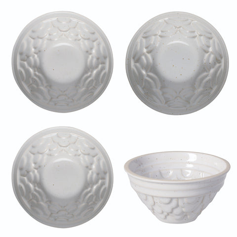 Fattoria Set 4 individual cake pans - 12 cm | 5'' - White