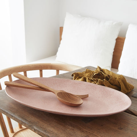 Livia  Oval platter - 45 cm | 18'' - Mauve rose