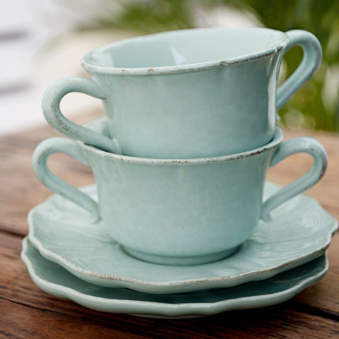 Impressions Consomme cup and saucer - 0.38 L | 13 oz. - Robin's Egg blue