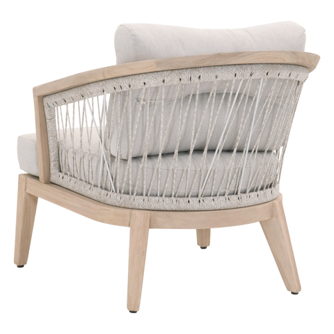 Web Outdoor Club Chair - Taupe & White