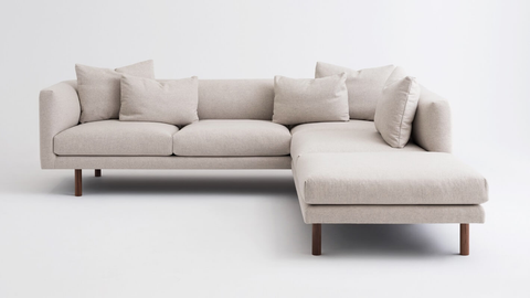 Replay 2-Piece Sectional Sofa With Backless Chaise - Fabric