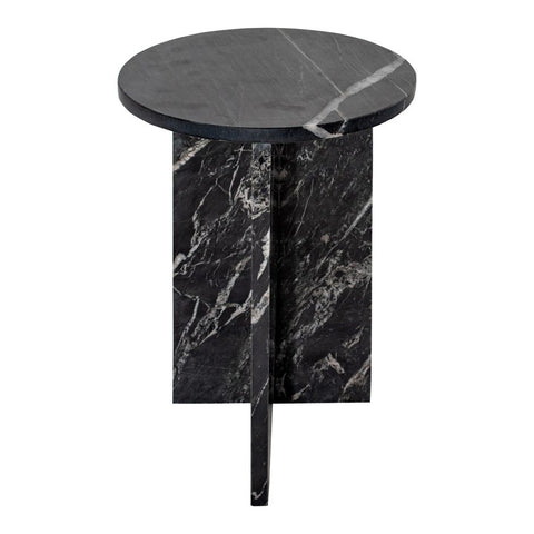 Grace Accent Table - Black Marble