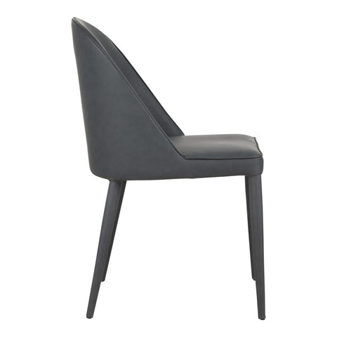 Burton Dining Chair Black Fade Vegan Leather