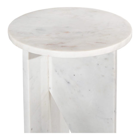 Grace Accent Table - White Marble