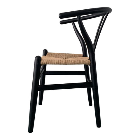 Ventana Dining Chair Black & Natural