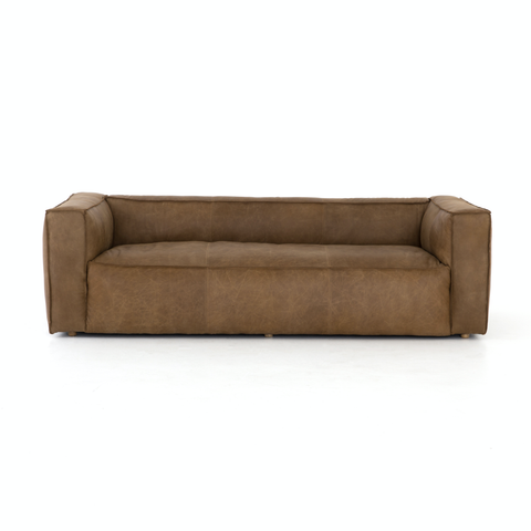 Nolita Reverse Stitch Sofa 99" Natural Washed Sand