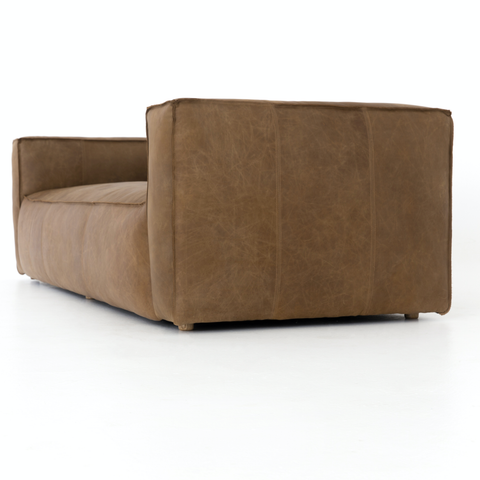 Nolita Reverse Stitch Sofa 99" Natural Washed Sand