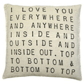I Love You Everywhere Pillow