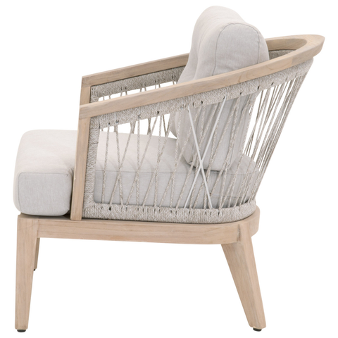 Web Outdoor Club Chair - Taupe & White