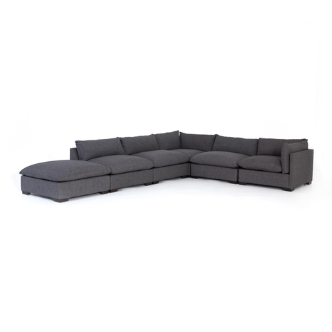 Westwood 5Pc Sectional w/ Ottoman-Bennett Charcoal