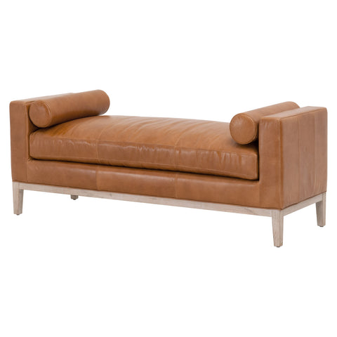 Keaton Upholstered Bench - Whiskey Brown