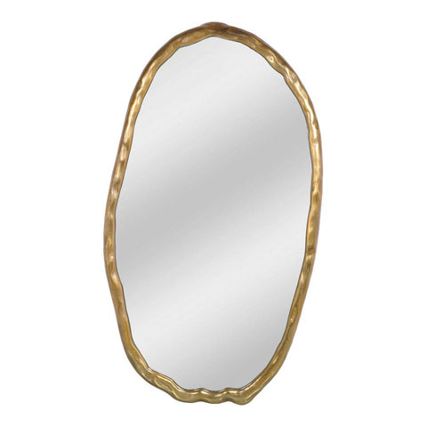 Foundry Mirror -Oval Gold