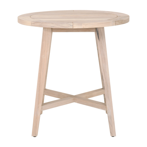 Carmel Outdoor 36" Round Counter Table - Gray Teak