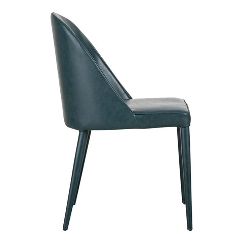 Burton Dining Chair Dark Teal Vegan Leather