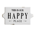 Happy Place Enamel Wall Sign