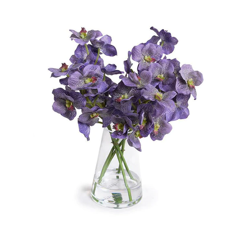 Vanda Orchids in Glass - Purple