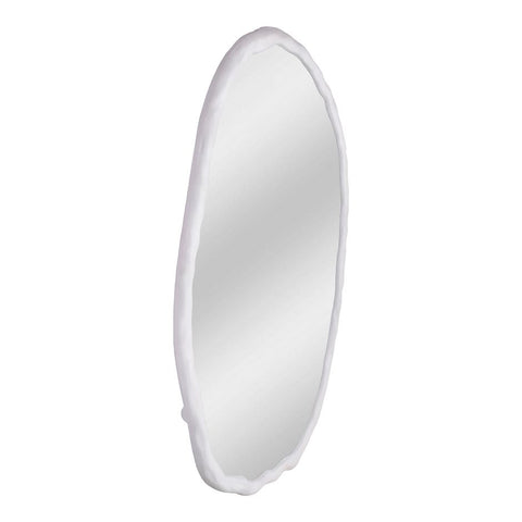 Foundry Oval Mirror - White