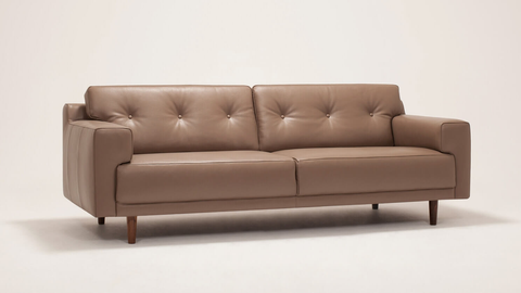 Remi 87" Sofa -Buttons-Leather
