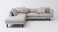 Replay 2-Piece Sectional Sofa With Backless Chaise - Leather
