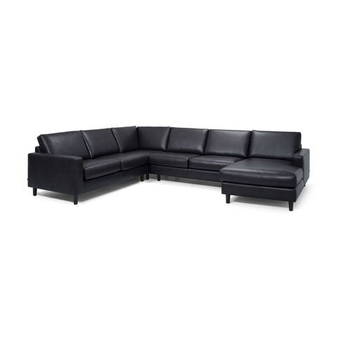Oskar 4-Piece Sectional Sofa with Chaise - Leather