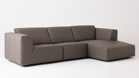 Morten 3-Piece Sectional Sofa with Chaise - Leather