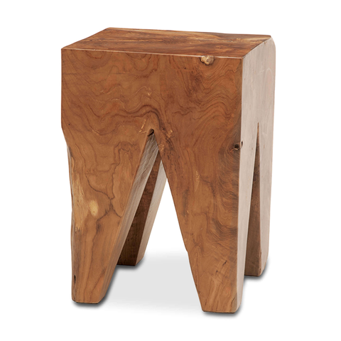 Solid Teak Stool - Square