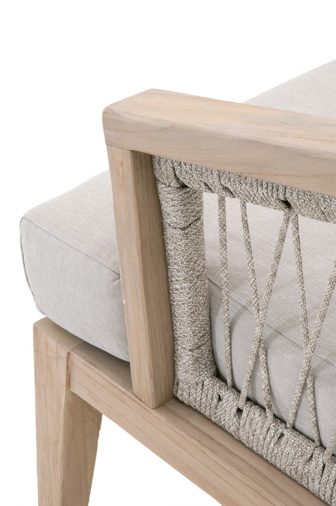 Web Outdoor Club Chair - Taupe & White