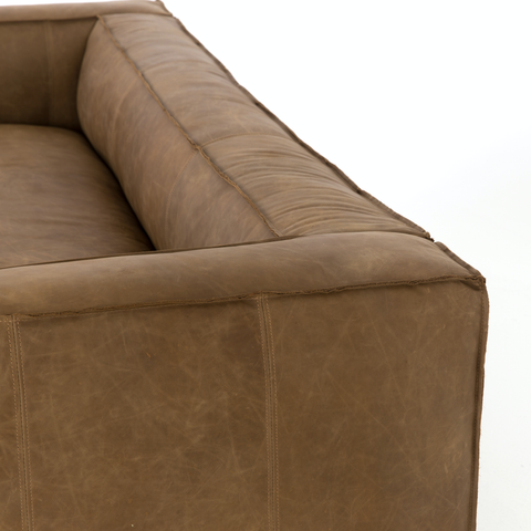 Nolita Reverse Stitch Sofa 99" Natural Washed Sand