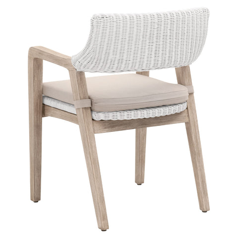 Lucia Arm Chair - White Rattan
