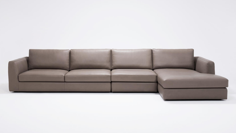 Cello 3-Piece Sectional Sofa with Chaise - Leather