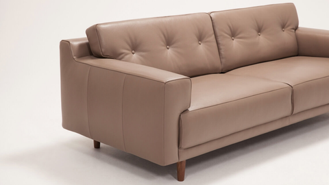 Remi 87" Sofa -Buttons-Leather
