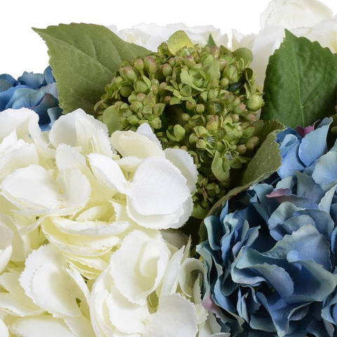 Hydrangea Bouquet in Glass Cylinder - Mixed