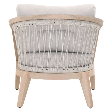 Web Outdoor Club Chair - Taupe & White